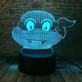 3D LED Lampička Želvy Ninja