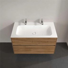 VILLEROY &amp; BOCH Collaro závesná skrinka pod umývadlo, 2 zásuvky, 996 x 498 x 603 mm, Oak Kansas, C13900RH