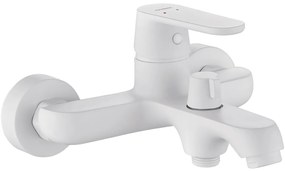 Kuchinox Dima, nástenná vaňová batéria s keramickým prepínačom sprchy, biela matná, LAV-BQD_610D