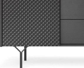 Komoda so zásuvkami Raven, čierna