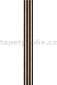 Akustické dekoračné panely SLIM, dub sonoma 3D lamely na filcovom podklade, rozmer 270 x 30 cm, IMPOL TRADE