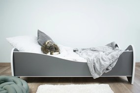 TOP BEDS Detská posteľ MIDI COLOR 140cm x 70cm tmavo sivá
