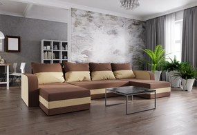 HEWLET rozkladacia sedačka do U, 305x90x140 rainbow 15/rainbow 31