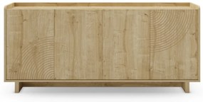 Komoda v dekore duba v prírodnej farbe 180x80x40 cm Daira – Marckeric