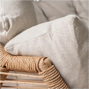 MI Dvojité ratanové kreslo HOLAND béž (DH)