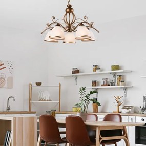 Luster na reťazi RETRO II 5xE27/60W/230V