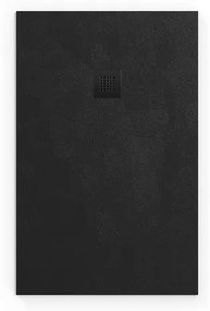 Sprchová vanička obdĺžniková SAT Alek 140x90 cm liaty mramor čierna SATALEK14090, 1 ks