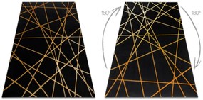 Koberec GLOSS 406C 86 glamour art - čierny / zlatý