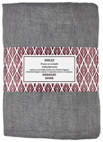 Záclona na stuhách Dolly polyester tmavo šedá 140x260 (x2) Merkury Home II/2