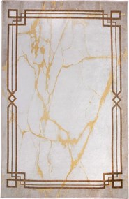 Protišmykový koberec MILANO 40021-01 krémový / zlatý