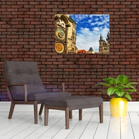 Sklenený obraz - Pražský orloj (70x50 cm)
