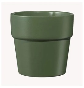 Tmavozelený keramický kvetináč Big pots Lima, ø 10 cm