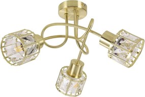 Prisadený luster ZAHARA 3xE27/10W/230V zlatý