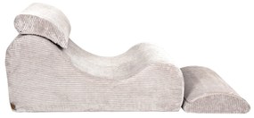 MeowBaby® Detské dizajnové kreslo Wave Ecru