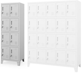 Sociálna dvojitá skrinka BHP sivá: ROBERT 2 Plus