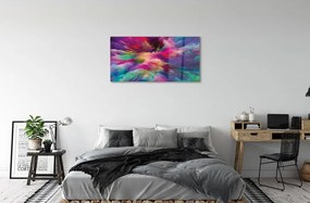 Sklenený obraz fraktály farebné 120x60 cm