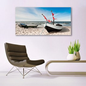 Obraz plexi Loďka pláž príroda 120x60 cm