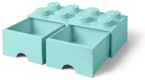 Mentolovozelený úložný box s dvoma zásuvkami LEGO®