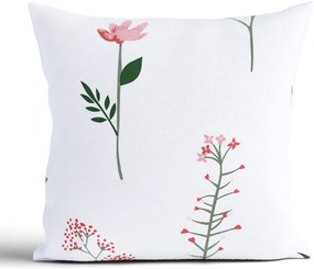 Bavlnená obliečka na vankúš Renforcé 40 × 40 cm - Vlčie maky biele