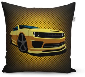 Sablio Vankúš Chevrolet Camaro Žltá mriežka - 60x60 cm
