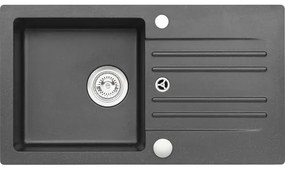 Granitový drez Cortina 420x750 mm čierny