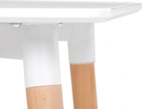 AKCIA Biely jedálenský stôl BERGEN 120x80 cm II. kvalita