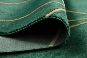 Koberec EMERALD exkluzívny 1013 glamour, styl geometrický fľaškovo zelený / zlatý