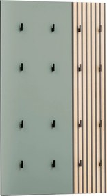 XXXLutz VEŠIAKOVÝ PANEL, zelená, farba duba, 73,5/109/2,6 cm MID.YOU - Vešiakové steny - 000895002113