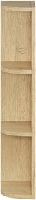 Závěsný rohový koupelnový regál UNI 83-15-80 dub cremona
