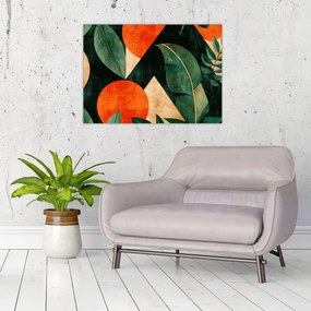Sklenený obraz - Geometrické prírodné motívy II. (70x50 cm)