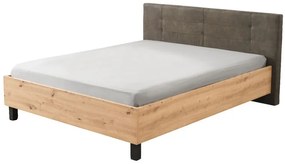Manželská posteľ 160x200cm Ciri - dub artisan/šedá/čierna