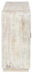 furniture-nabytek.cz - Masívna komoda Zambie z mangového dreva, voskovaná, biela – 163×41×87 cm