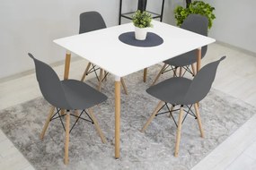 Set dvoch jedálenských stoličiek OSAKA tmavosivé (hnedé nohy) 2ks