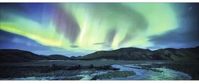 Sklenený obraz Northern lights 50x125 cm