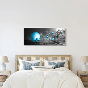 Obraz svetlo modrých gulí (120x50 cm)