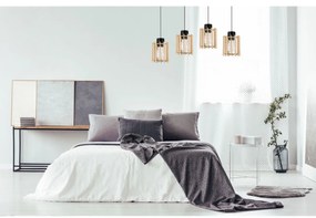 Závesné svietidlo Timber 7, 4x drevené tienidlo