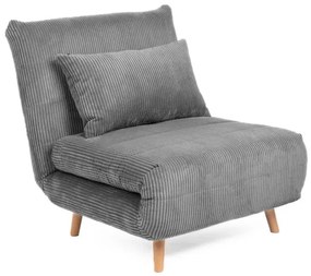 Pohovka SOLACE rozkladacia, menšestrová sivá 871639