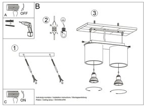 Sollux SL.0055 - Bodové svietidlo ORBIS 2 2xGU10/40W/230V šedá