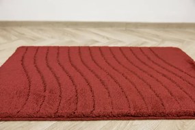 Kúpeľňový koberček Sara Carmine bordový Fale