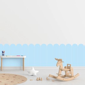 PIPPER. Textilná samolepiaca tapeta - Oblúk - Námornícka modrá farba Farba: Bledá, Veľkosť: 60 cm