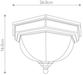 Elstead GZH-FF12 - Vonkajšie stropné svietidlo FAIRFORD 2xE27/40W/230V IP44