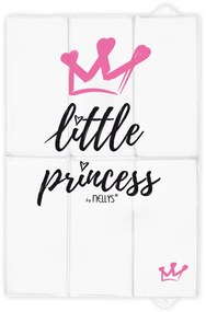 Cestovná prebaľovacia podložka, mäkká, Little Princess, Nellys, 60x40cm, biela, ružová