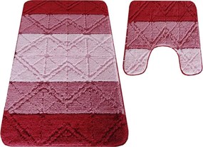 Sada kúpeľňových koberčekov Montana GLD-004 burgundská