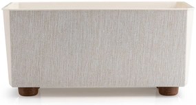 PLASTOVÝ KVETINÁČ SALVIA TX 28,5X17 CM KRÉMOVÁ