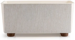 PLASTOVÝ KVETINÁČ SALVIA TX 28,5X17 CM KRÉMOVÁ