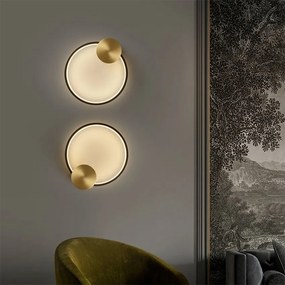 Toolight Toolight, LED nástenné svietidlo 30cm, 13W, APP1385-CW, zlatá matná, OSW-00939