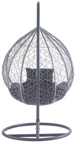 Závěsné houpací křeslo Houseland Luna L šedé