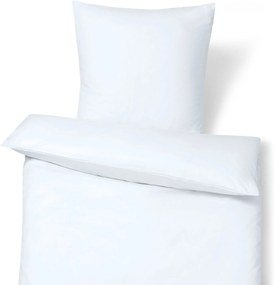 Posteľná bielizeň z bavlny a saténu, biela, štandardná veľkosť