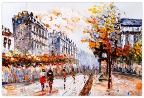 Obraz - Život v meste (90x60 cm)
