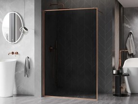 Mexen, Mexen Kioto-XF sprchová stena s rámom 80 x 202 cm, grafit 10 mm, brúsená meď - 800-080-104-65-40-X